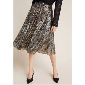 Maeve Anthropologie elastic sequin skirt NWT